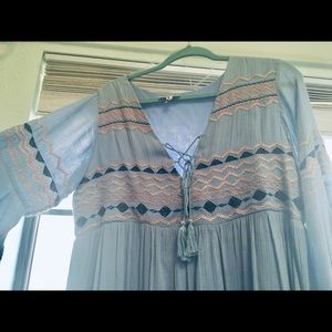 Bohemian  sky blue dress size medium